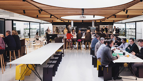 Fisher & Paykel employees gather in the Auckland Design Centre Social Kitchen&trade;.