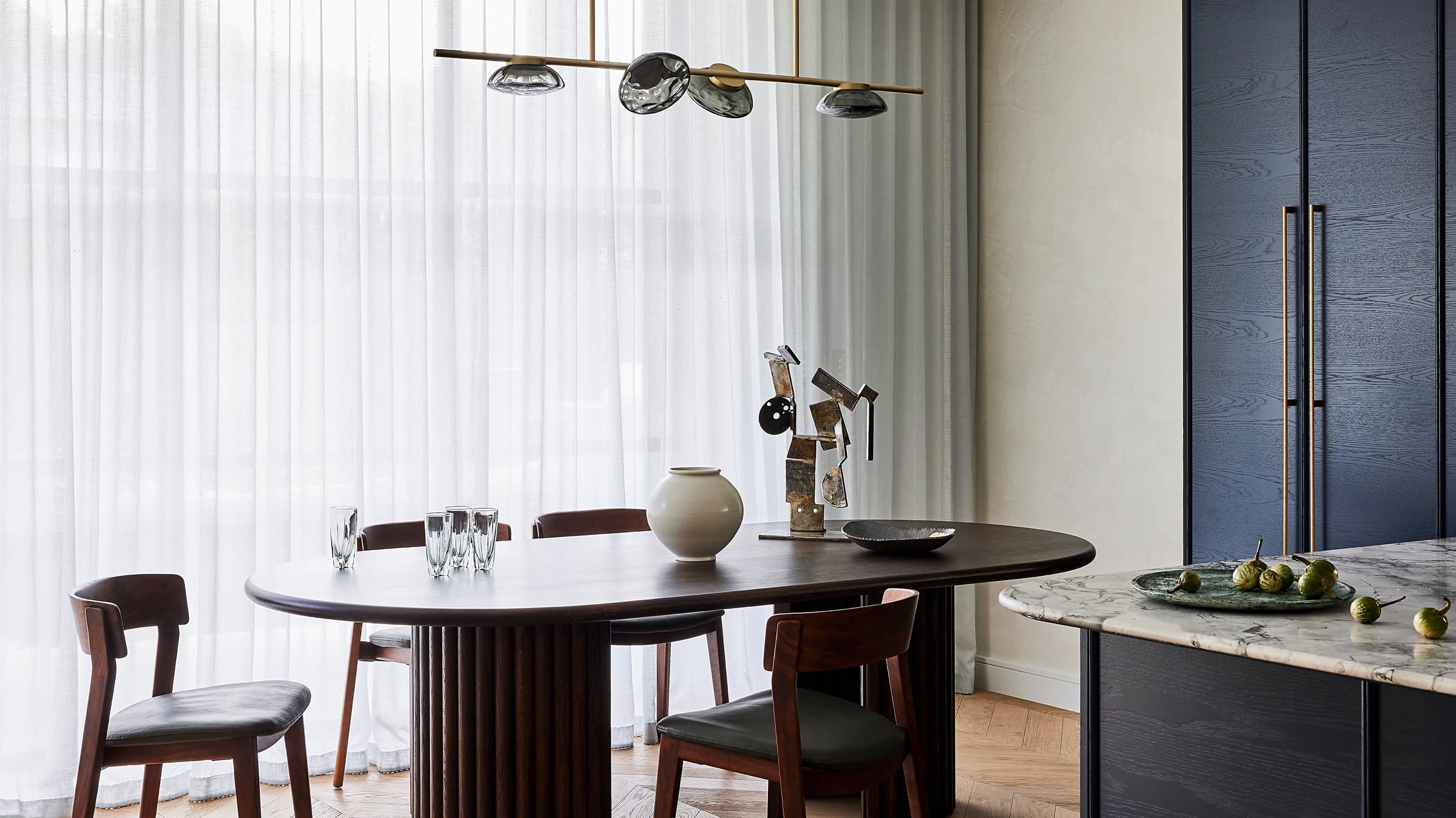 Side view of the dine area