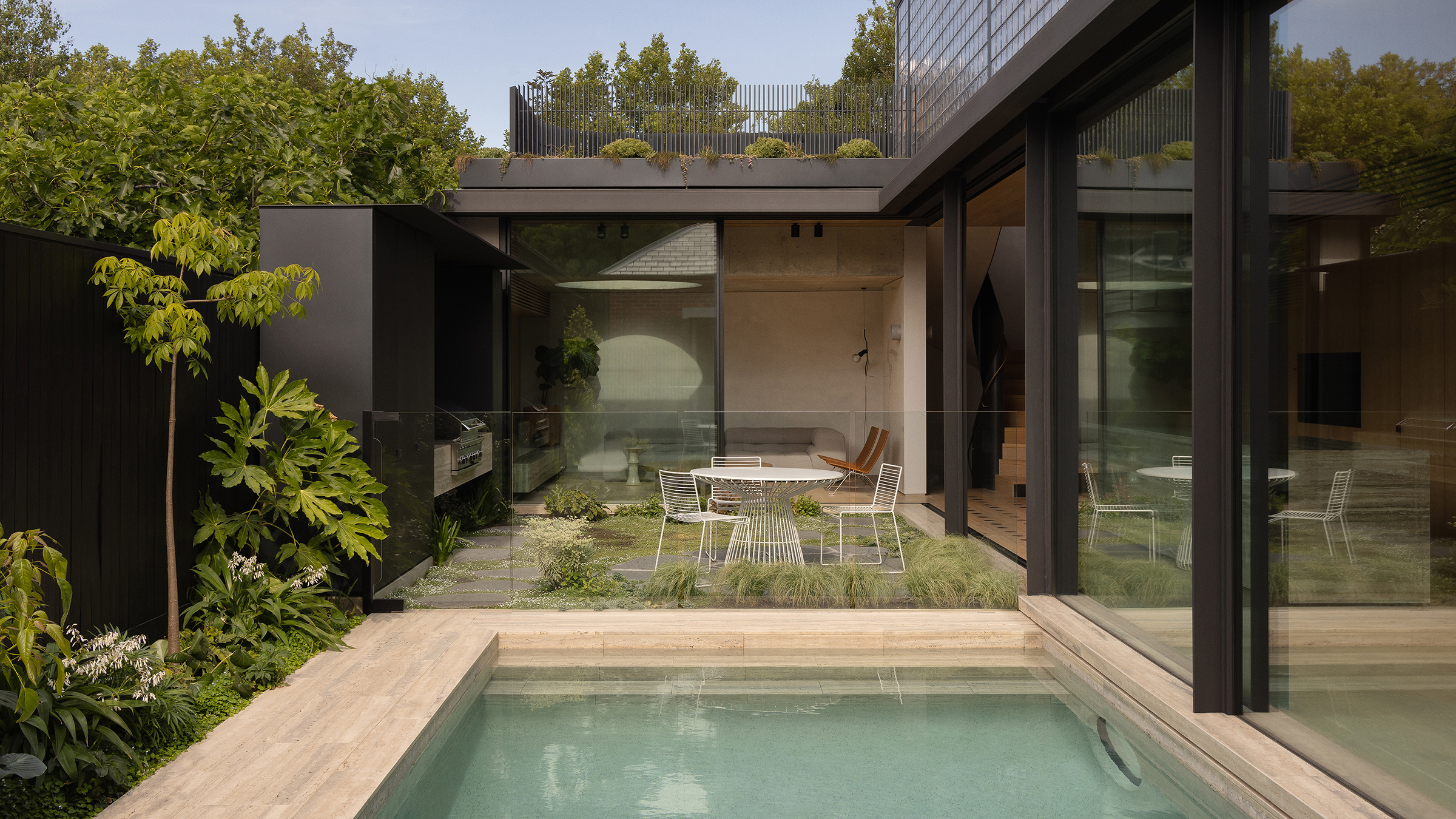 Living room directing the view outwards