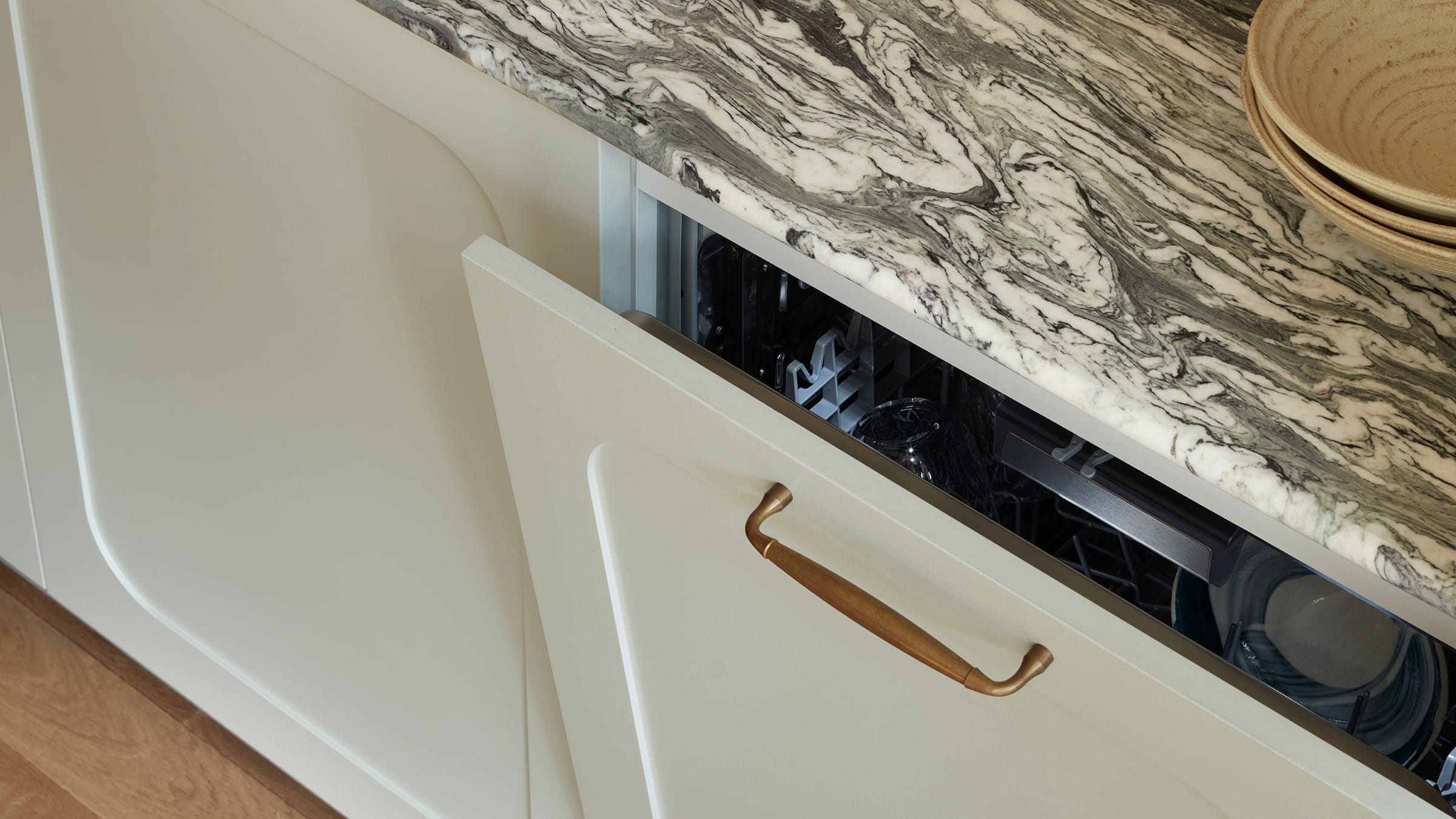 Top view of Fisher & Paykel Integrated Dishwasher