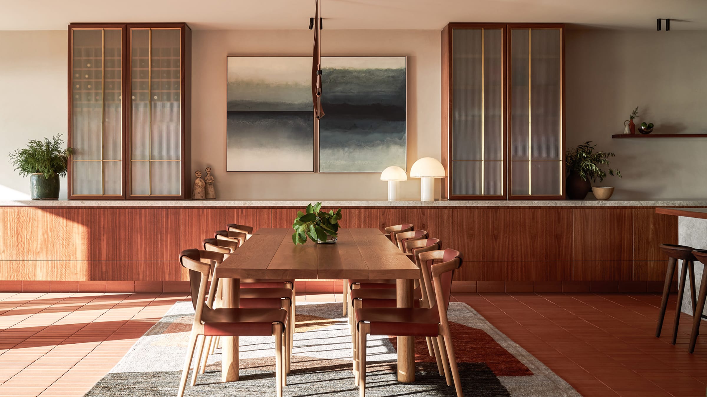 dark earth tone matches minimalist fisher and paykel kitchen appliances