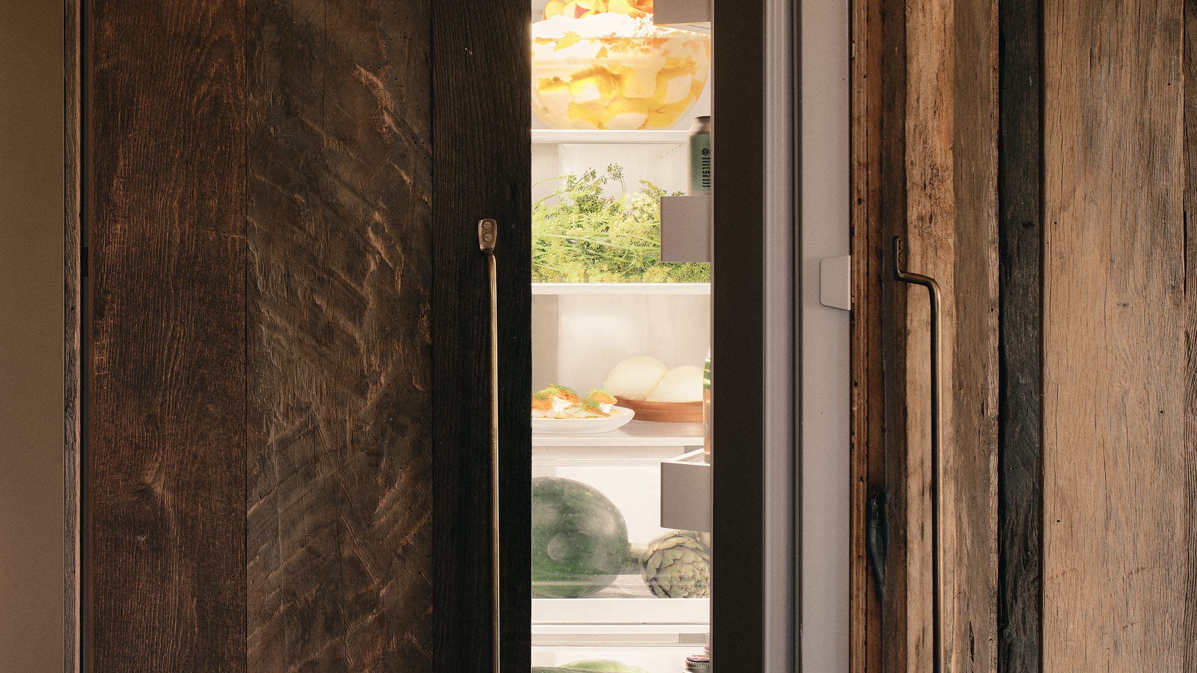 Close up of the Fisher & Paykel Integrated Refrigerator-Freezer
