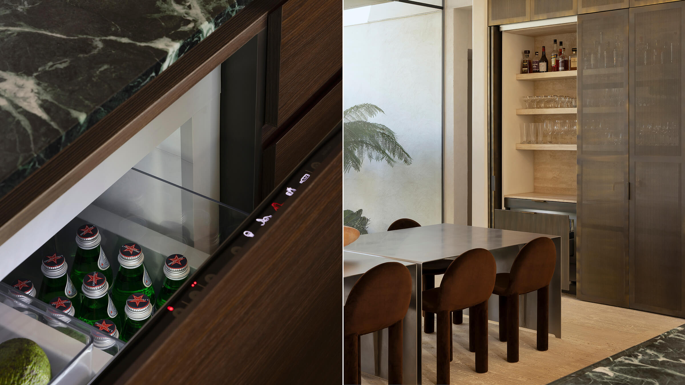 Open-plan flow between the kitchen and lounge