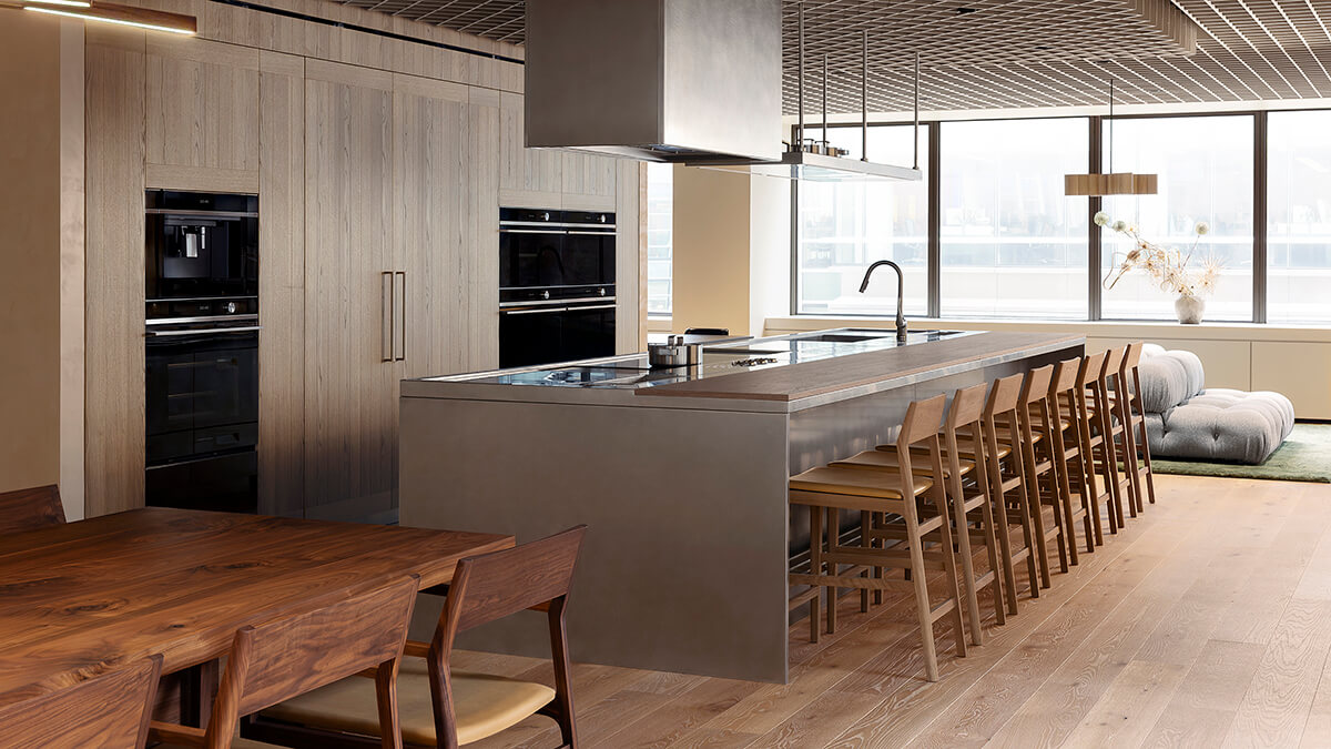 The contemporary kitchen