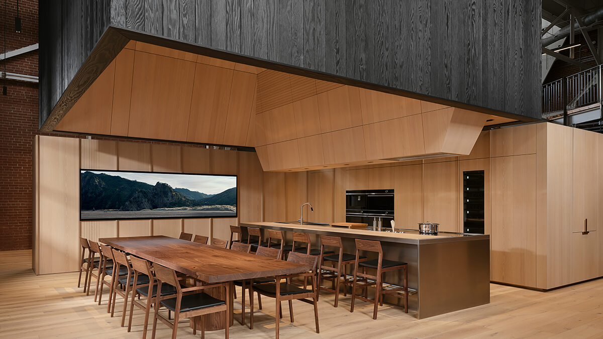 The Toronto Experience Centre Social Kitchen, showcasing Integrated Appliances